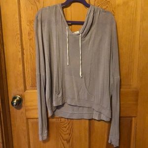 Flowy loose fit thin hoodie shirt